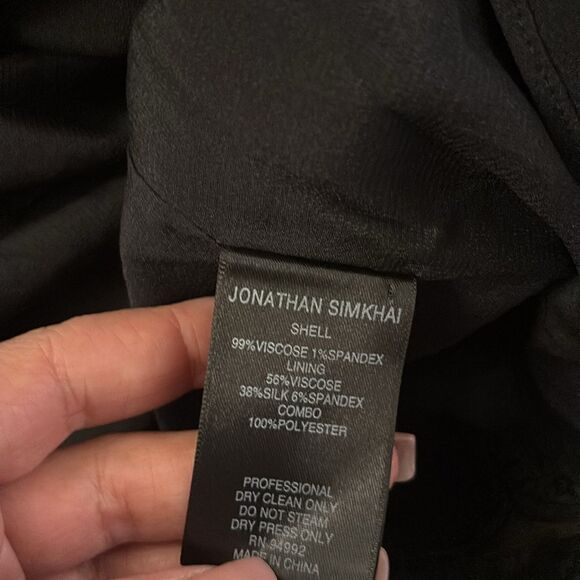 Jonathan Simkhai viscose/silk midi dress, US8 - Picture 14 of 14